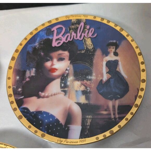 Vintage Barbie Mini Collector Plates 1993 With Love 3 Included - Picture 3 of 6